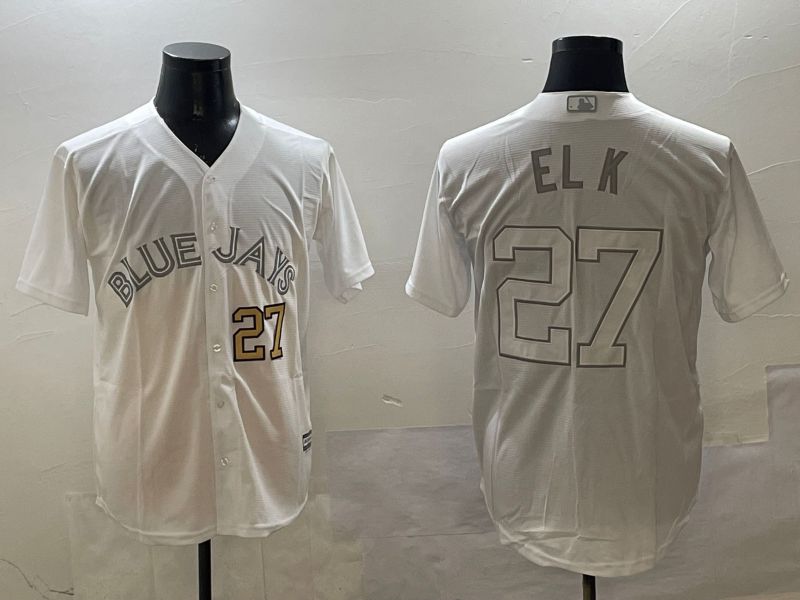 Men Toronto Blue Jays #27 El K White Game 2025 Nike MLB Jersey style 7